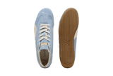 Vista frontal do Puma Puma Speedcat Faded Haute Tropic Alpine Snow mostrando biqueira e costuras