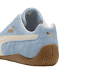 Vista superior do Puma Puma Speedcat Faded Haute Tropic Alpine Snow mostrando abertura, lingueta e cadarços