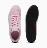 Vista traseira do Puma Puma Speedcat OG Pink White mostrando calcanheira e detalhes do solado