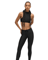 Vista superior Top Alo Yoga Airlift Light Speed Hooded Black Preto