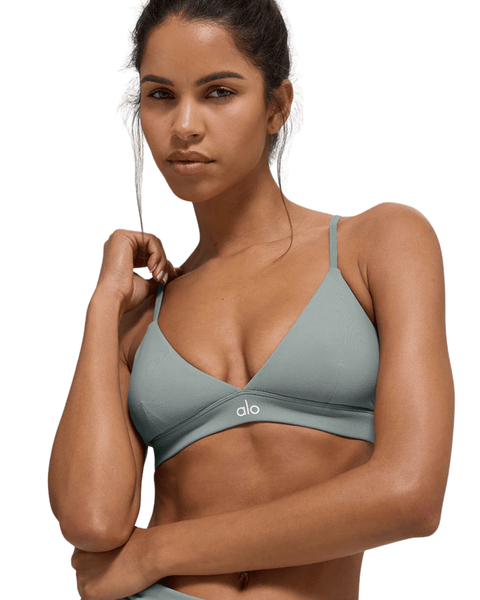 Top Alo Yoga Splendor Lunar Grey/White Cinza - LK