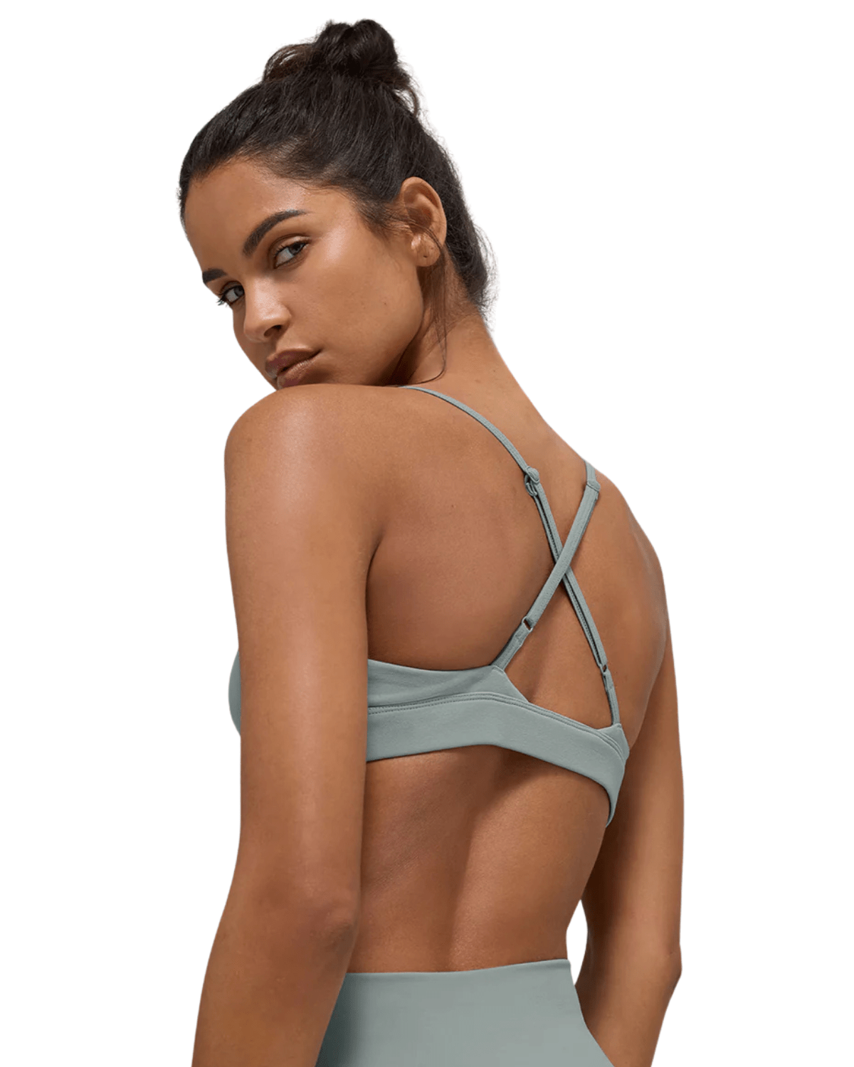 Top Alo Yoga Splendor Lunar Grey/White Cinza - LK