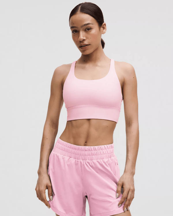 Top Lululemon Energy Longline Medium Support, B–D Cups por R$ 849