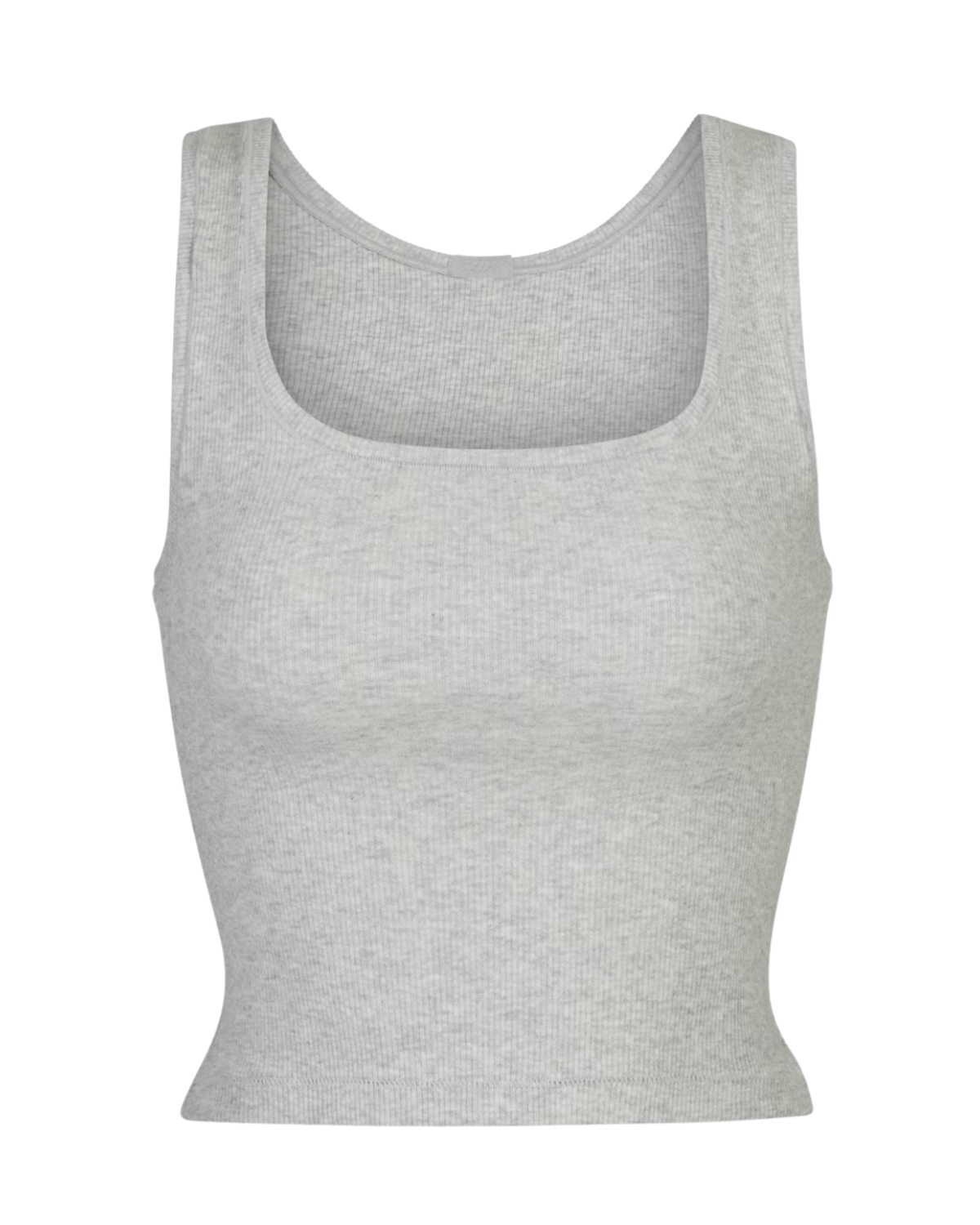 Top Skims Cotton Rib Light Heather Grey Cinza - Skims - 