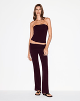 Vista superior Tube Top Skims Cotton Jersey Currant Bordô