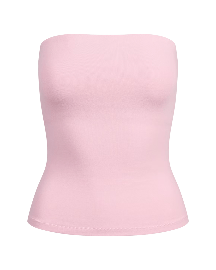 Vista lateral Tube Top Skims Cotton Jersey Halite Rosa