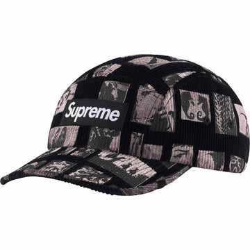 Boné Supreme x Weirdo Dave "Corduroy Camp Cap" Preto - LK Sneakers - 