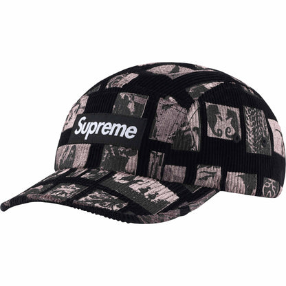 Boné Supreme x Weirdo Dave &quot;Corduroy Camp Cap&quot; Preto - LK Sneakers - 