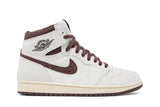 Jordan Nike A Ma Maniére x Air Jordan 1 Sail and Burgundy tênis em bege original na LK Sneakers