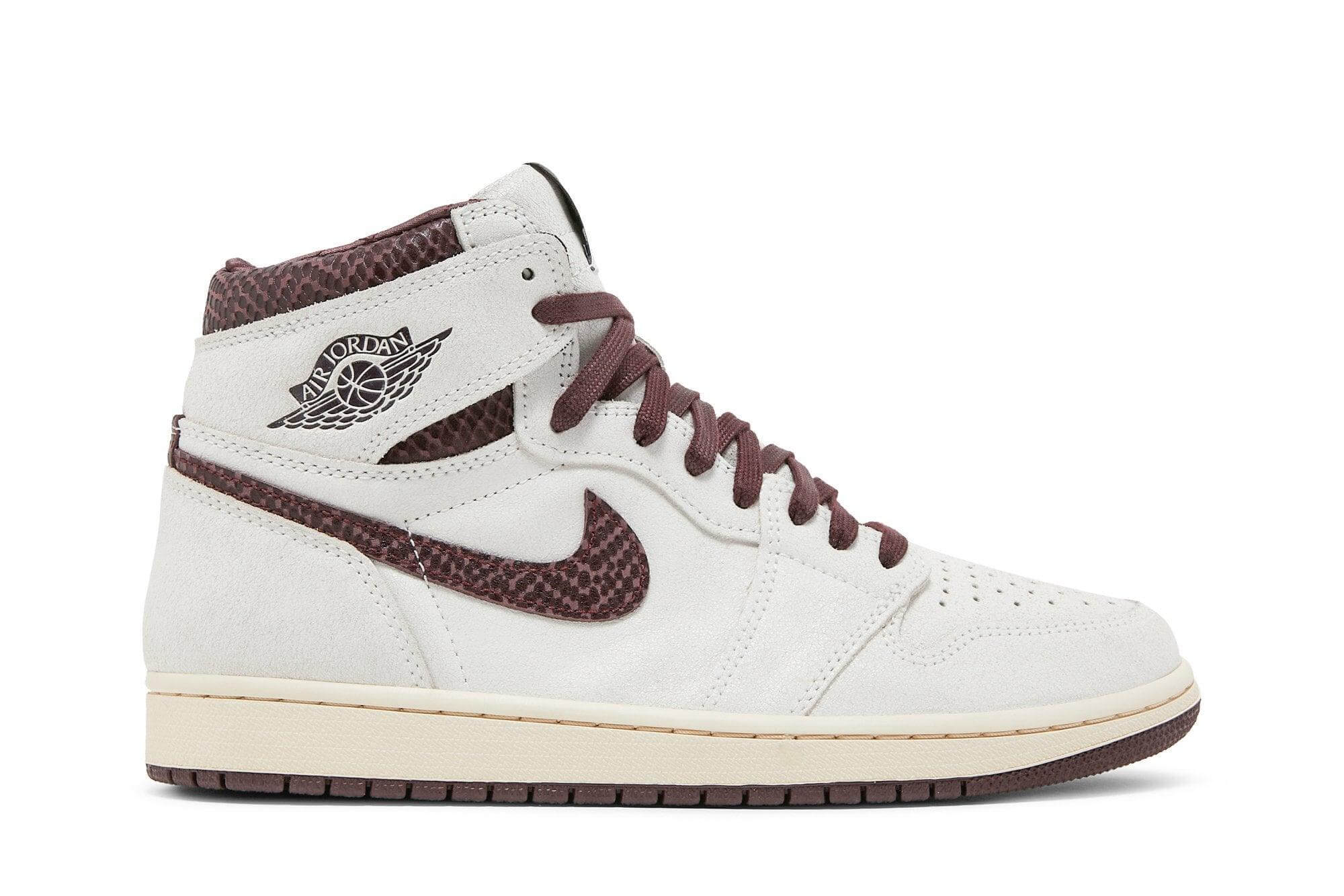 Tênis A Ma Maniere x Air Jordan 1 Sail and Burgundy Bege - Air Jordan - Jordan - DD1391402