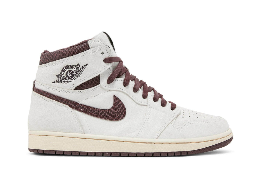 Jordan Nike A Ma Maniére x Air Jordan 1 Sail and Burgundy tênis em bege original na LK Sneakers