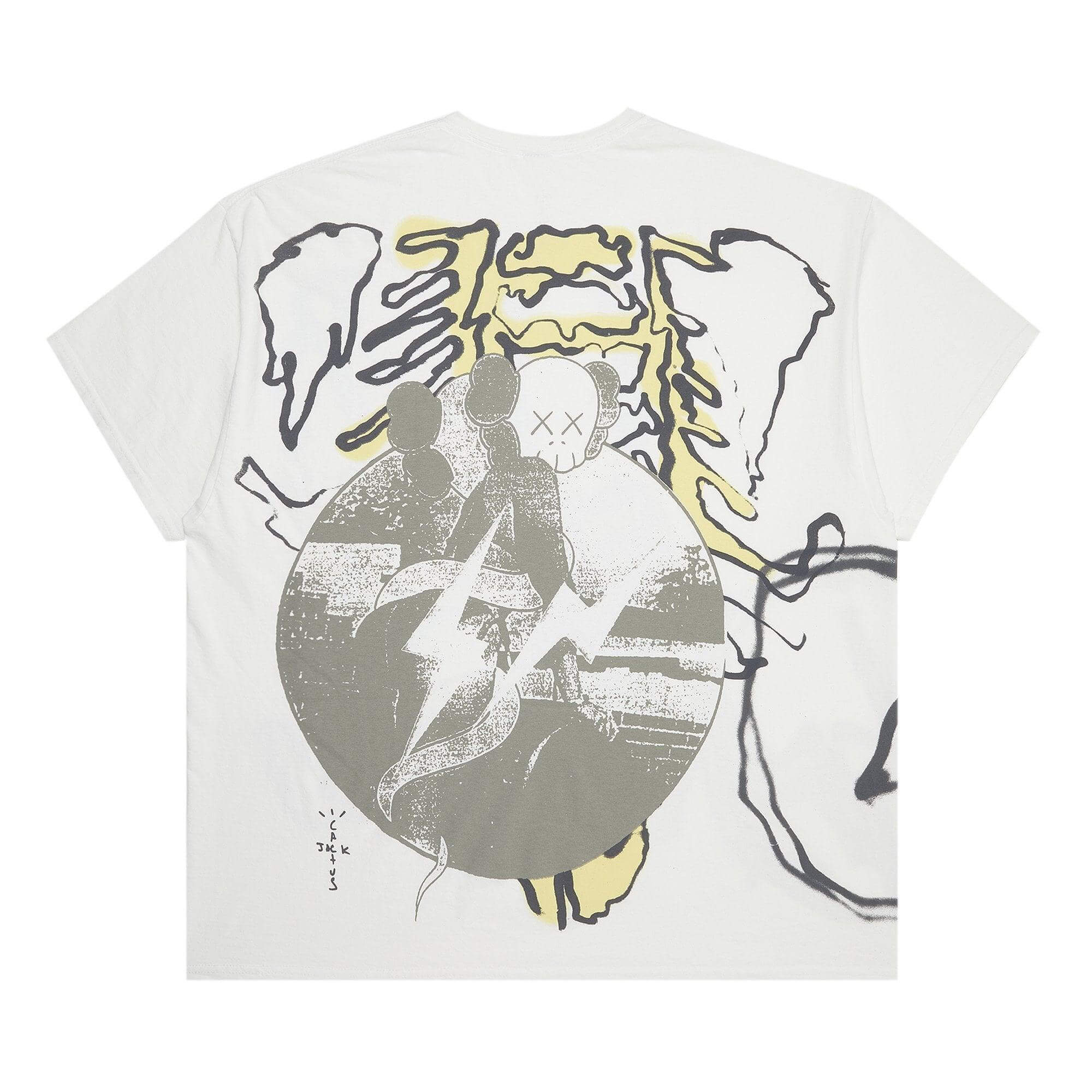 Cactus Jack by Travis Scott x KAWS For Fragment Tee "Vintage Wash" Branco - Camiseta - LK.Sneakers - ss01
