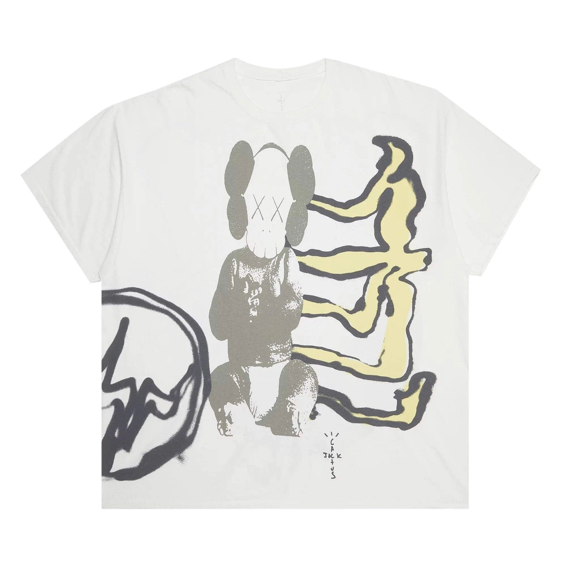 Cactus Jack by Travis Scott x KAWS For Fragment Tee "Vintage Wash" Branco - Camiseta - LK.Sneakers - ss01