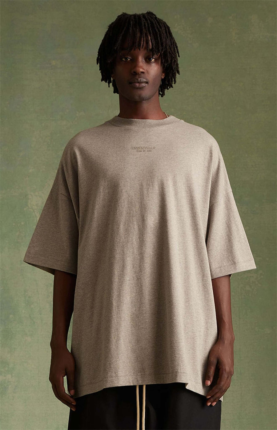 Camiseta Oversized Essentials Fear of God "Core Heather" Bege - Camiseta - LK Sneakers - 