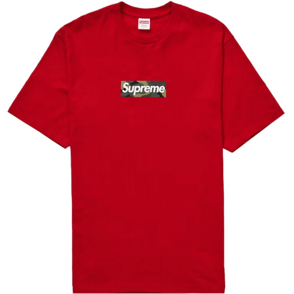 Camiseta Supreme &quot;Camo Box Logo&quot; Vermelho - LK Sneakers
