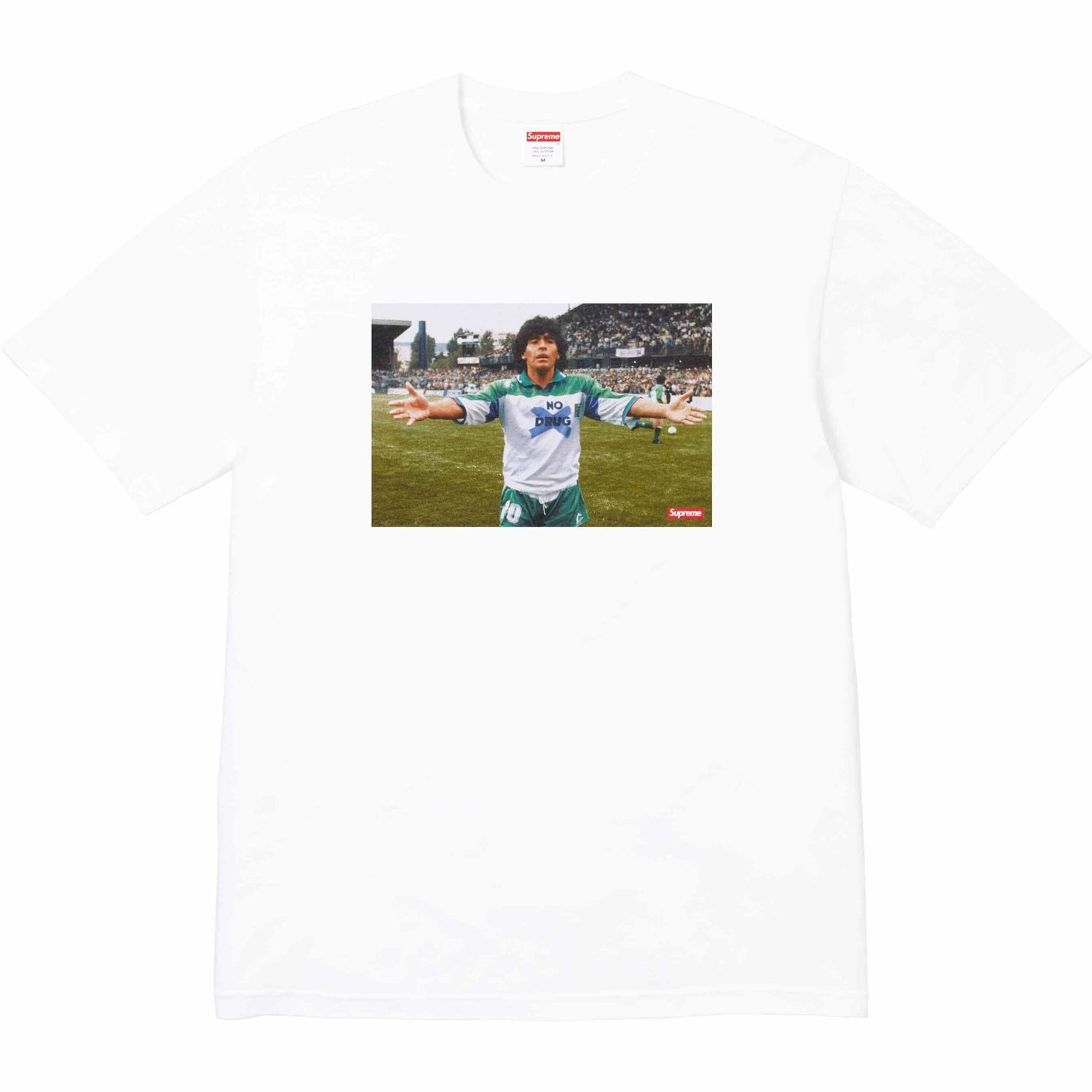 Camiseta Supreme &quot;Maradona&quot; Branco - LK Sneakers