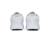 Vista superior do Nike Nike Dunk Low White Paisley mostrando abertura, lingueta e cadarços