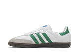 Vista lateral do Adidas adidas Samba OG Green mostrando design do cabedal e logo da marca