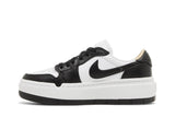 Vista lateral do Jordan Nike Air Jordan 1 Elevate Low Black White mostrando design do cabedal e logo da marca