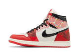 Vista lateral do Jordan Nike Air Jordan 1 High Next Chapter mostrando design do cabedal e logo da marca