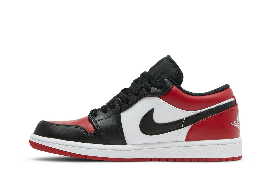 Tênis Air Jordan 1 Low Bred Toe Vermelho - LK Sneakers