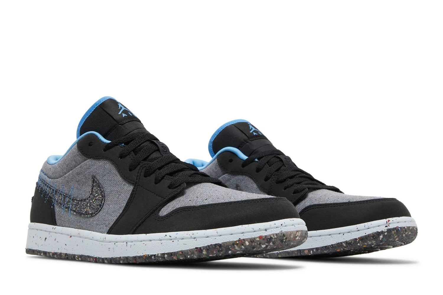 Tênis Air Jordan 1 Low Crater Grey University Blue Preto - LK.Sneakers - DM4657004