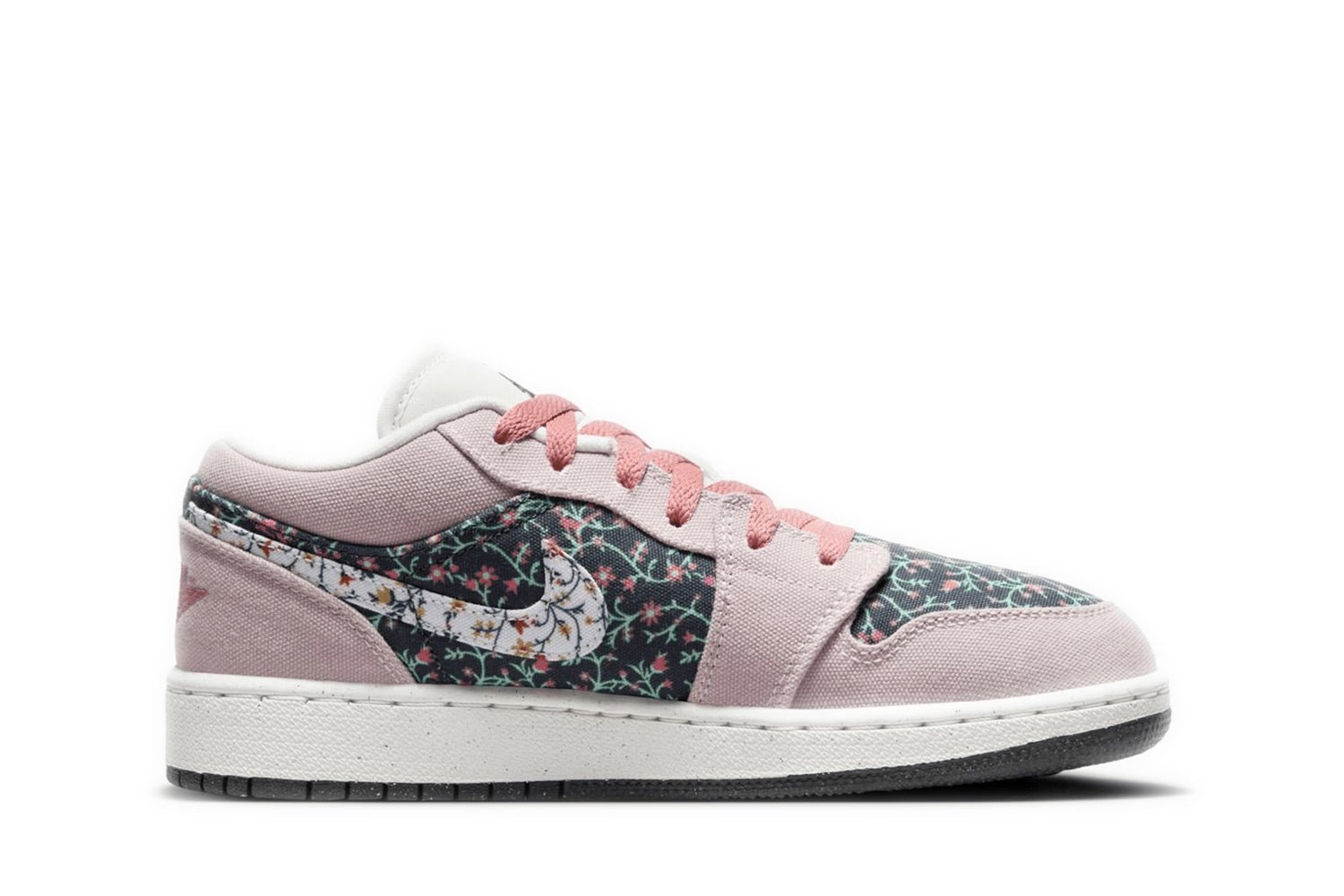 Tênis Air Jordan 1 Low &quot;Floral Canvas&quot; Rosa - LK Sneakers