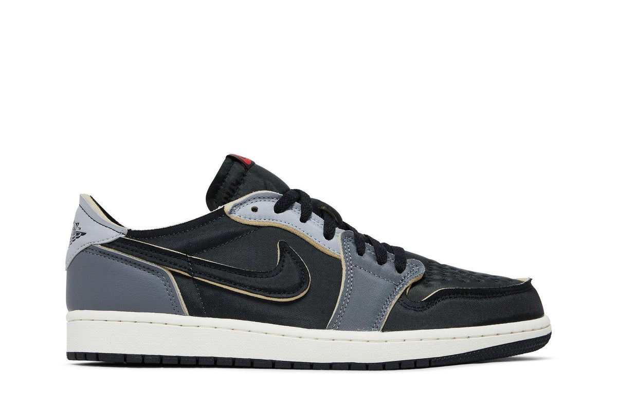 Tênis Nike Air Jordan 1 Low OG EX Black and Smoke Grey Cinza