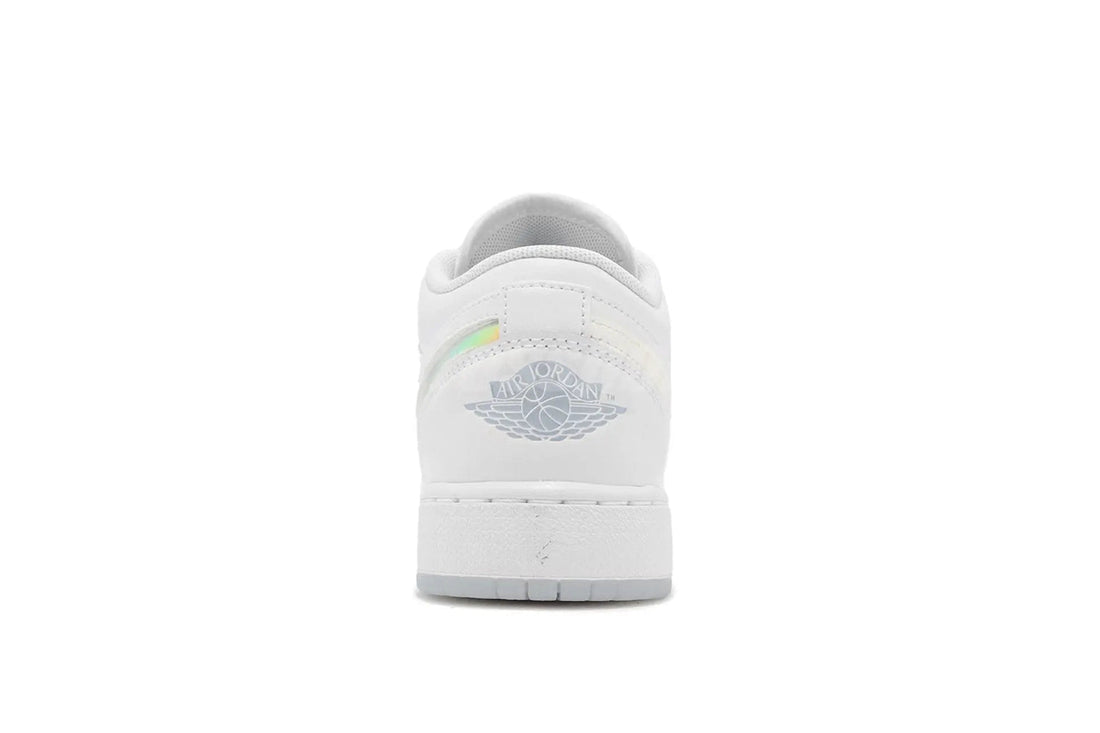 Tênis Air Jordan 1 Low Se GS &quot;Glitter Swoosh&quot; Branco - LK Sneakers