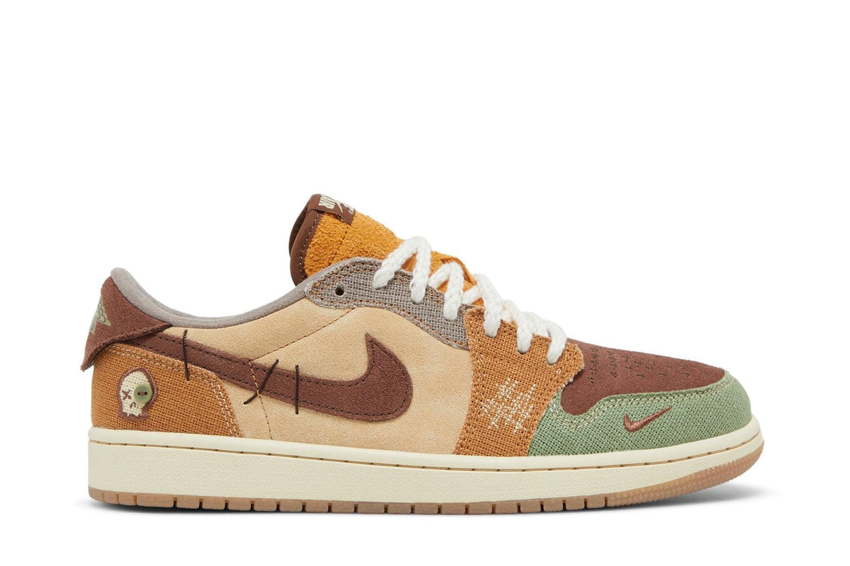 Tênis Nike Air Jordan 1 Low Voodoo Flax and Oil Green Marrom