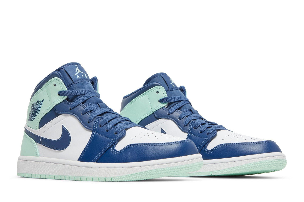 Jordan 1 Azul Tênis Air Jordan 1 Mid Aqua Blue Tint Azul - LK Sneakers