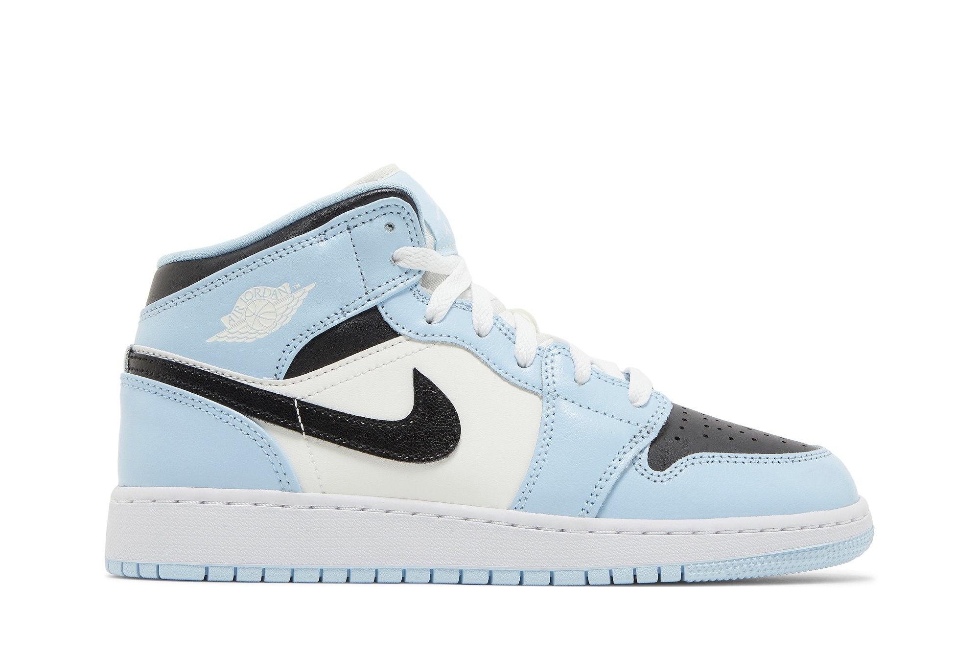 Tênis Air Jordan 1 Mid GS Ice Blue Azul - LK Sneakers