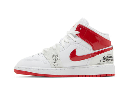 Tênis Air Jordan 1 Mid Rookie Season Branco/Vermelho - LK.Sneakers - DR6496116