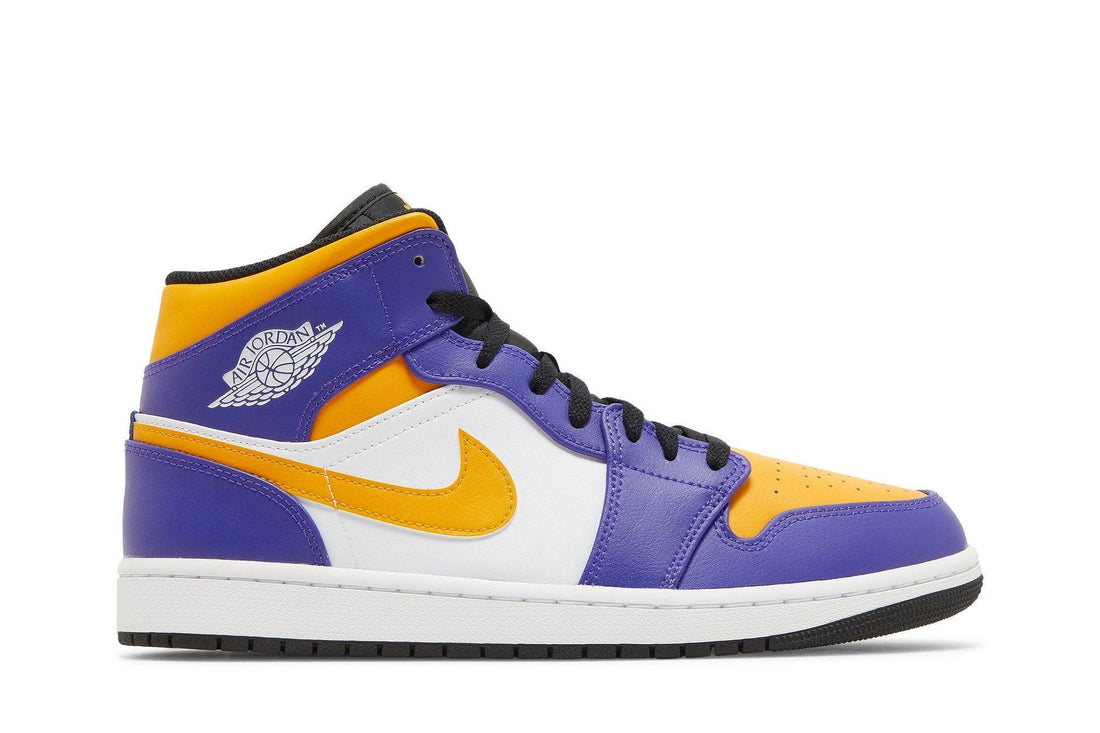 Tênis Air Jordan 1 Mid Lakers Roxo/Amarelo - LK.Sneakers - DQ8426517 - 36