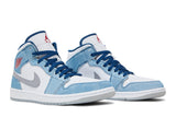 Tênis Air Jordan 1 Mid SE French Blue Azul - LK.Sneakers - 