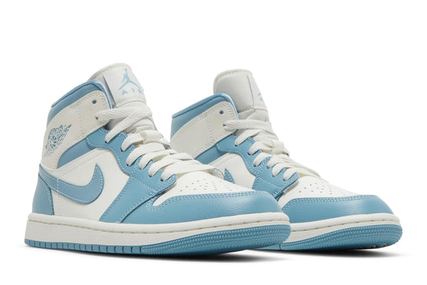 Tênis Air Jordan 1 Mid University Blue (UNC) Azul | LK Sneakers