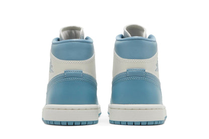 Tênis Air Jordan 1 Mid University Blue (UNC) Azul - LK.Sneakers - BQ6472141 - 35