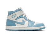 Tênis Air Jordan 1 Mid University Blue (UNC) Azul - LK.Sneakers - BQ6472141 - 35