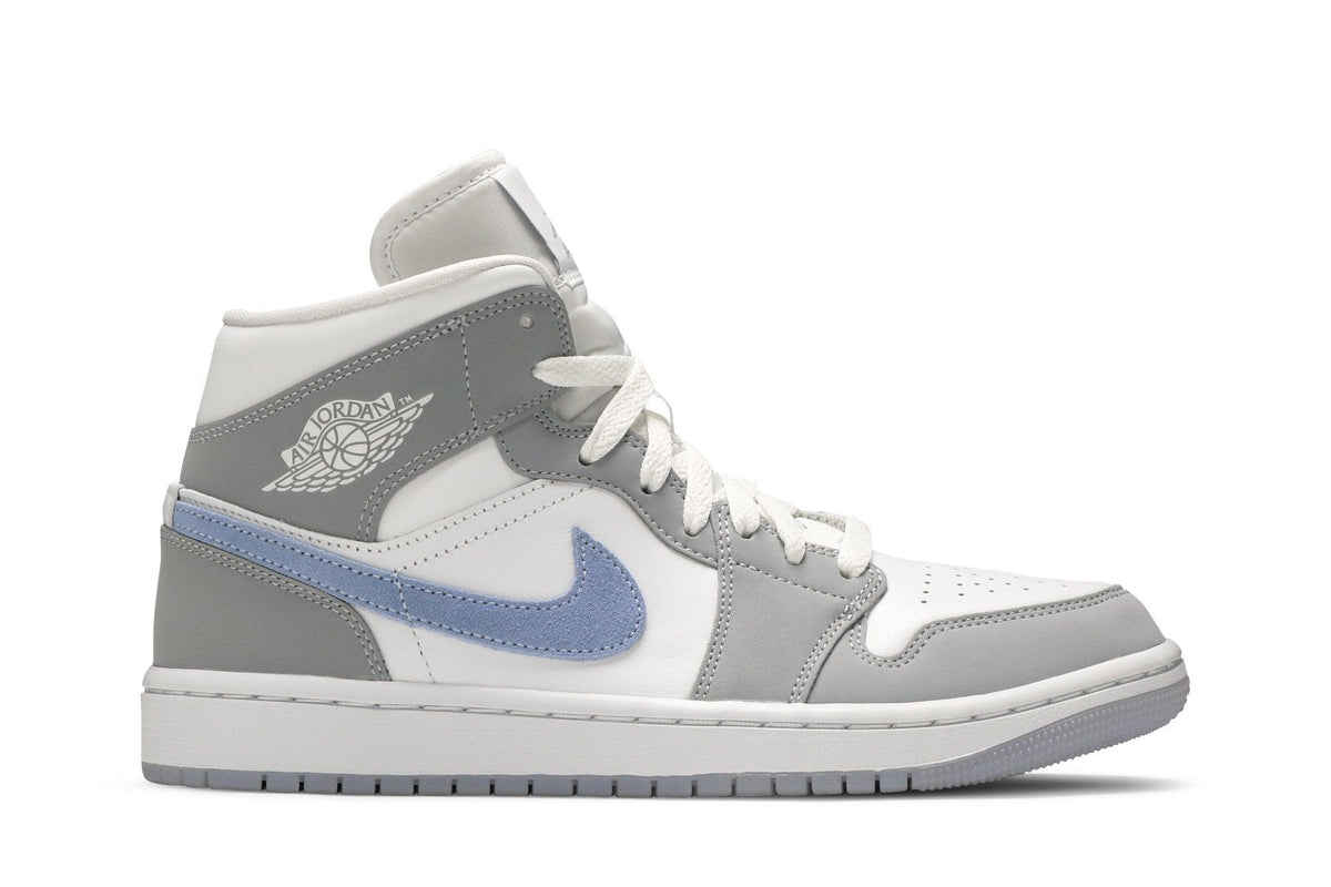 Tênis Nike Air Jordan 1 Mid Wolf Grey Cinza