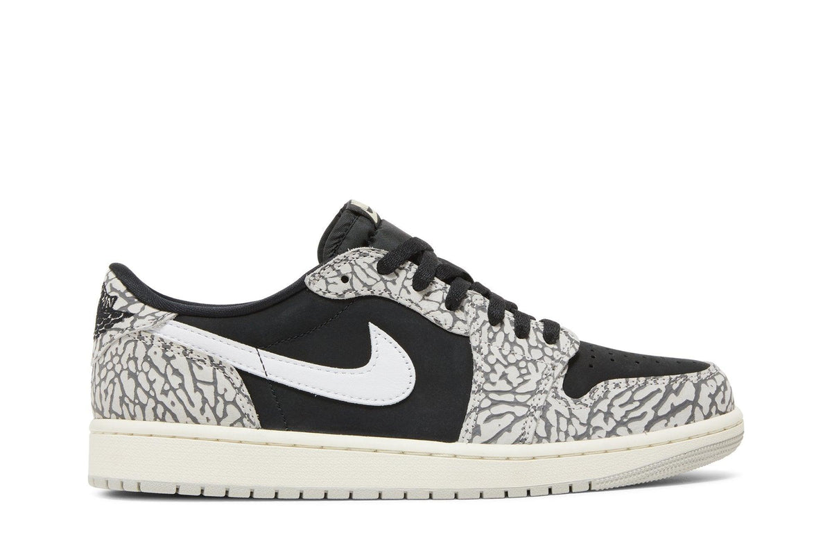 Tênis Nike Air Jordan 1 Retro Low OG 'Black Cement' Preto