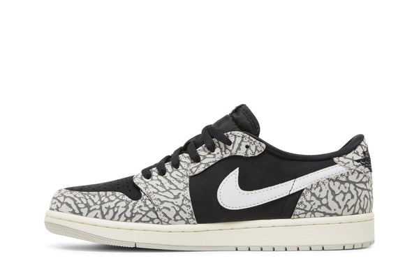Tênis Nike Air Jordan 1 Retro Low OG 'Black Cement' Preto