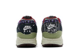 Vista superior do Nike Concepts x Air Max 1 SP Mellow Colorido mostrando abertura, lingueta e cadarços