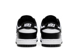 Vista superior do Nike Nike Dunk Low Black OG Panda mostrando abertura, lingueta e cadarços