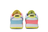 Vista superior do Nike Nike Dunk Low Easter Feminino Colorido mostrando abertura, lingueta e cadarços