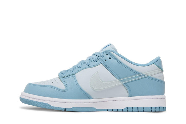 Tênis Nike Dunk Low Blue Clear Swoosh Azul
