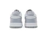 Vista superior do Nike Nike Dunk Low GS Two Toned Grey mostrando abertura, lingueta e cadarços