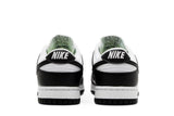 Vista superior do Nike Nike Dunk Low Next Nature Black White mostrando abertura, lingueta e cadarços