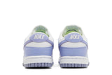 Vista superior do Nike Nike Dunk Low Next Nature Lilac mostrando abertura, lingueta e cadarços