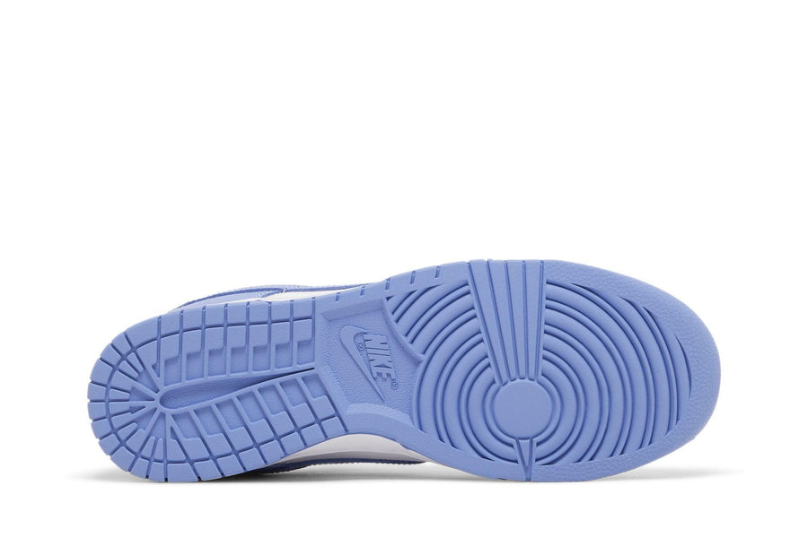Vista traseira do Nike Nike Dunk Low Polar Blue mostrando calcanheira e detalhes do solado