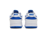 Vista superior do Nike Nike Dunk Low Racer Blue mostrando abertura, lingueta e cadarços